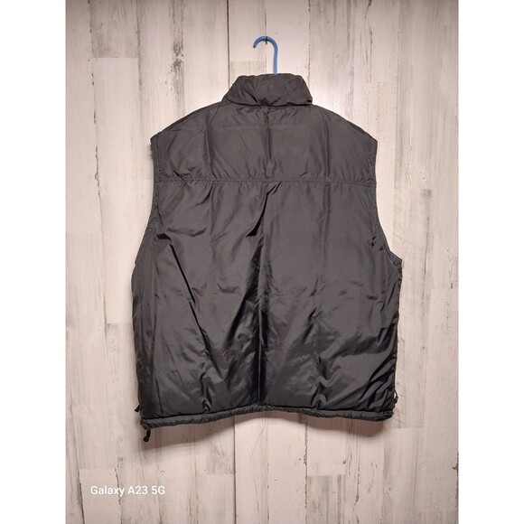 Gap Men's XL Down Puffer Vest Jacket Reversible Blue Black Packable Warm Coat - Picture 7 of 10